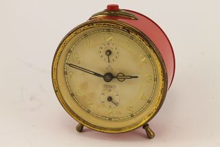 Antique German Peter Mantel Alarm Clock 1930 