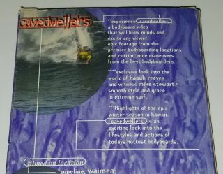 BODYBOARD CAVE DWELLERS VHS MOVIE BOOGIEBOARD SURF TAPE MIKE STEWART VTG morey 3