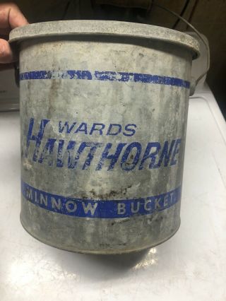 Vintage Wards Hawthorne Minnow Bucket