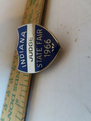 Vintage 1966 Indiana State Fair Judge Badge/pin