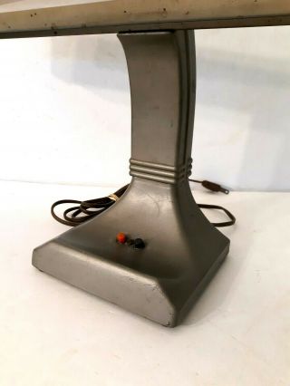 Vtg Industrial LITE MASTER Art Specialty Desk Task Lamp Gray Metal Art Deco MCM 3