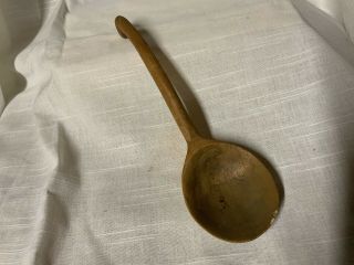 Antique Native American Oneida 19th C Hand Carved Wooden Spoon Folk Art