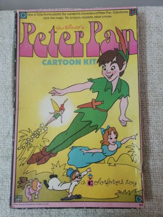 Vintage Disney Peter Pan Cartoon Kit Colorform 60 
