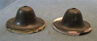 Set Of 2 Vintage Brass Light Fixture Wall Sconce Canopy Parts Low Profile