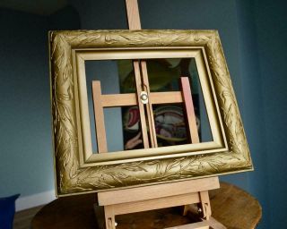 Antique Edwardian Gilt Picture Frame 9 " X 7 " Rebate Arts & Crafts Nouveau