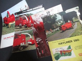 4 Vintage 60’s Holland & International Harvester Farm Tractor Brochures