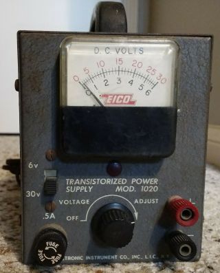 Eico Transistorized Power Supply Model 1020 0 - 30v Range Vintage