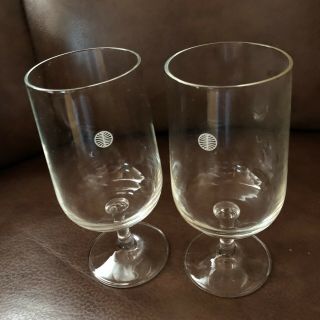 Vintage Pan Am Airlines First Class Wine Glasses (2)