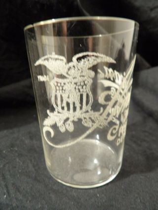 Antique Pre Prohibition Detroit American Brewing Co.  Cream Top Beer Glass 2 of 5 2