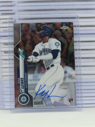 2020 Topps Chrome Kyle Lewis Rookie Auto Autograph Rc Mariners R13