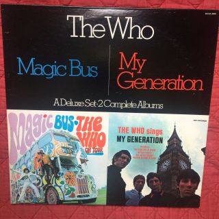 The Who 2 Lp Set Magic Bus & My Generation Mca2 - 4068 1980 Vinyl Vintage Record