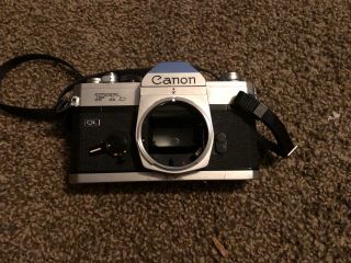 Vintage Canon Ftb Ql Slr Film Camera Body Only - Chrome -