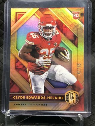 2020 Panini Gold Standard Clyde Edwards - Helaire Rc Rookie Sp /75 Kc Chiefs