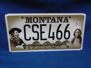 Custer Battlefield Museum Montana License Plate