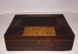 Antique Document Box Old Burl Birdseye Maple Early 1800 