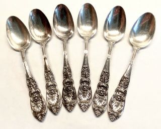 6 International Richelieu Tea Spoons Teaspoons Sterling Silver No Monogram 193g