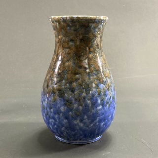 Vintage R.  Fowler Thomastown Vic Australian Speckle Glaze Pottery Deco Bowl Vase
