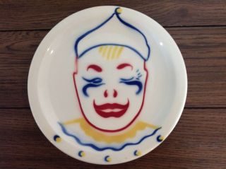 Union Pacific Rr Syracuse China Circus Theme Clown 8 " Plate,  1968