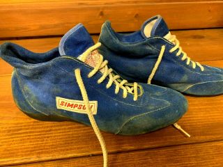 Vintage Simpson Nomex Driving Shoes Blue Size 10