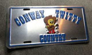 Vintage Rare Conway Twitty Country Tweety Bird License Plate Vanity Auto Tag