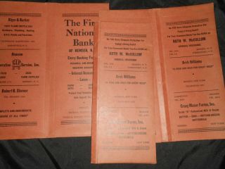 3 Vintage Advertising Folders First National Bank Of Remsen Ny Glf Ford Tractor