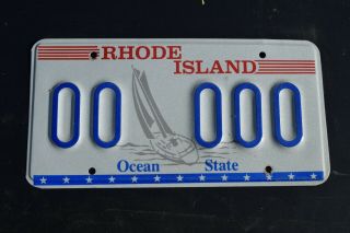 Rhode Island Sample License Plate; Sample