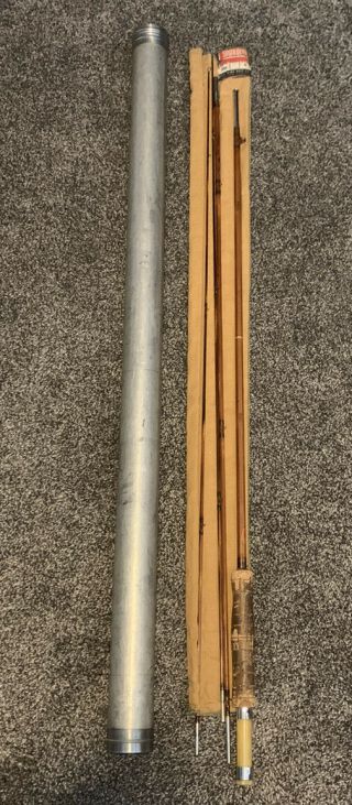 South Bend 359 - 9 Split Bamboo Fly Rod 9’ With Aluminum Tube Great Shape