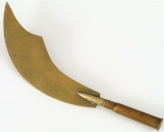 Antique Wwi Era British.  303 Cutlass Sword Letter Opener Brass Trench Art