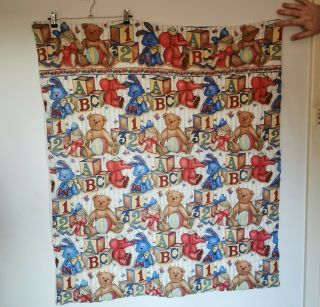 Vintage Baby Blanket Quilt Handmade Teddy 