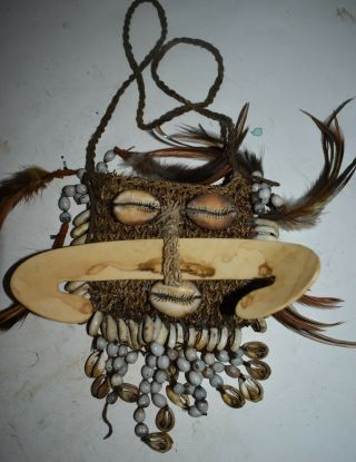 Orig $399 - Papua Guinea Ritual Woven Bag 1900s 14 " Prov