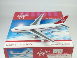 Virgin Atlantic Airways Boeing 747 - 200 Aircraft Model 1:500 Scale Big Bird Herpa