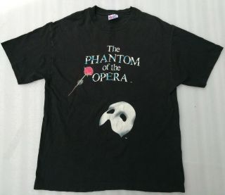 Vintage Phantom Of The Opera T - Shirt Single Stitch 50/50 Usa 80s 1989 Size Large