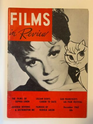 Vintage Films In Review Dec.  1962 Harold Arlen Judy Garland Gay Purr - Ee