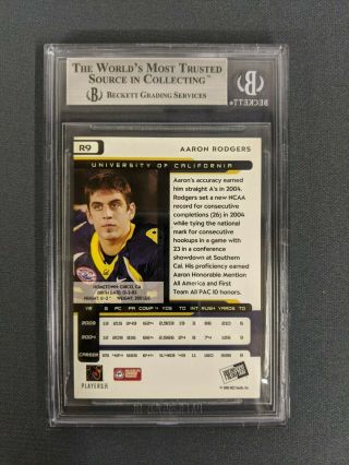 2005 Press Pass Reflectors R9 Aaron Rodgers Rookie /500 BGS 9 2