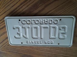 RARE Colorado STREET ROD,  VANITY License Plate 31 OLDS. 2