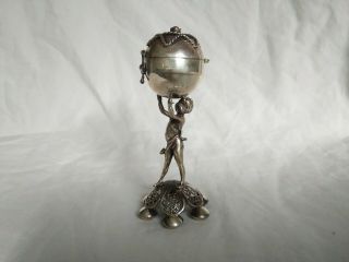Silver Russian Balsaminka With Cupidboy And Coral Silver 84 Judaica 1873