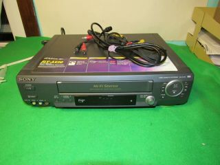 Vintage Sony Video Cassette Recorder Vhs Vcr Slv - Ax20 Hifi No Remote Auto Clock
