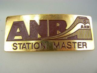 C1980s Anr Australian National Railways Cap Badge " Station Master " 0016