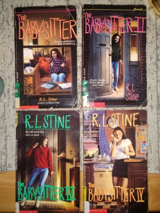Vintage R.  L.  Stine " The Babysitter Series " 1 - 4 Paperback Books