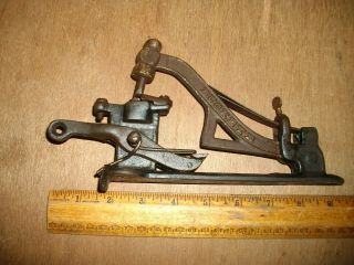 T809 Antique Cast Iron Buckeye Foot Powered Saw Set Patented 1910 Treadle