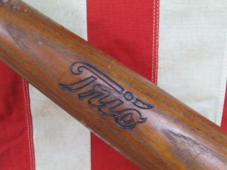 Vintage 1930s Trio Sporting Goods Wood Baseball Bat Regulation Model 36 " Antique