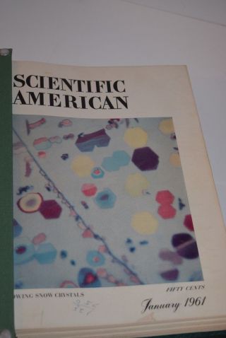 Vintage 1961 Complete Set of 12 Scientific American Magazines w/Binders 2