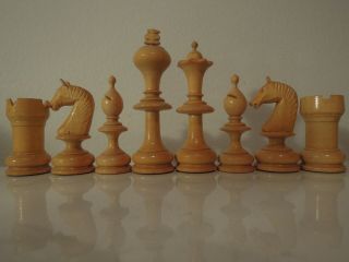 German Antique Wooden Chess Set in its Box 2
