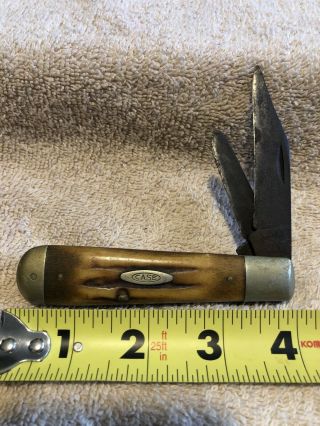 Vintage Case Xx 6220 Ss 2 Blade Folding Knife Peanut