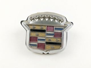 Vintage Cadillac Trunk Emblem Badge Part 9833483 9724504,  Hinged Lock Cover