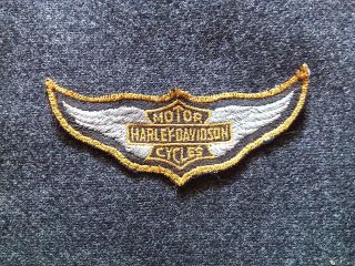 Vintage Harley Davidson Patch 3 1/2 " Wings