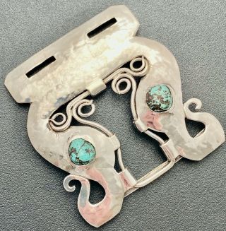 very fine liberty & co cymric silver & turquoise buckle by Oliver Baker 1900 2
