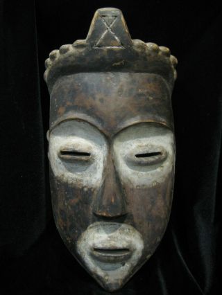 Authentic Antique African Ambete Gabon Hand Carved Wood Mask