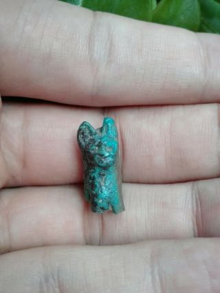 Ancient Egyptian Roman Figure Cat Faience Rare Fragment Antique Egypt Bc