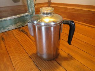 Vintage Revere Ware Coffee Percolator 5/6 Cup Copper Bottom Complete Stove Top